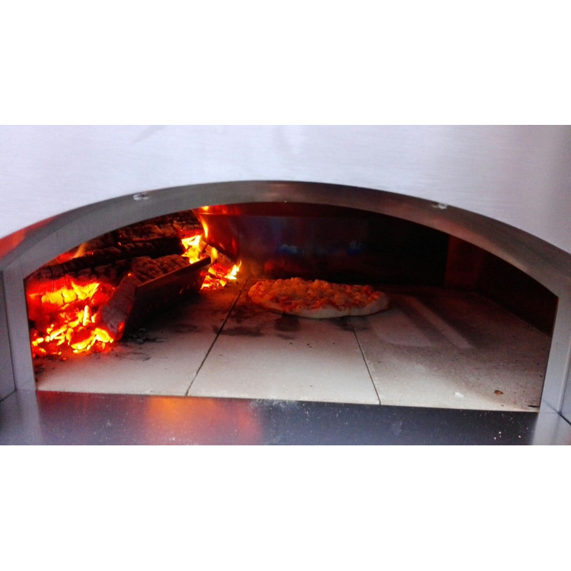 PROMO Pizza oven Red 60x60 - 2 pizza's