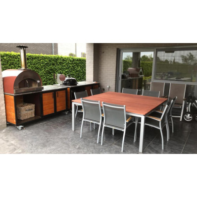 PROMO Pizza oven Red 60x60 - 2 pizza's